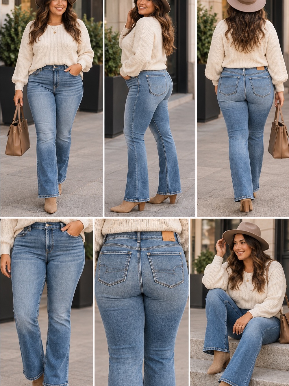 American Eagle Curvy skinny kick Bootcut Jeans 14